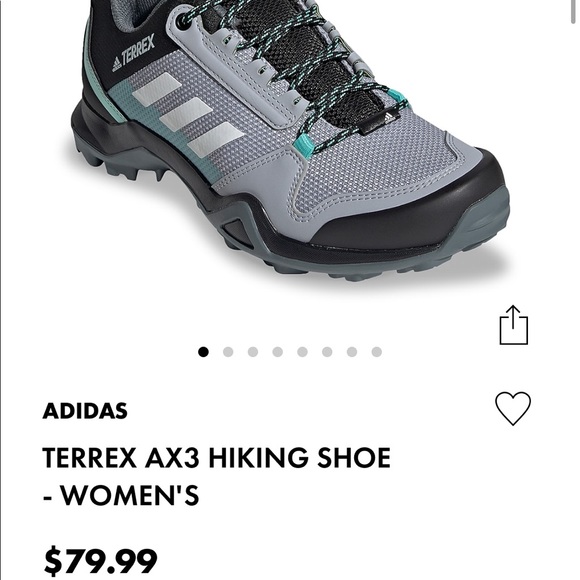 adidas Terrex Gray and Teal Trail Shoes - Picture 7 of 7